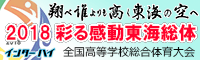 インターハイ「2018 彩る感動 東海総体」 バナー